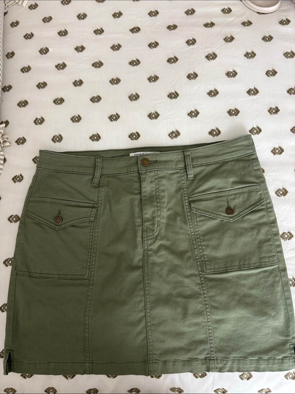 Olive Utility Pocket Women’s Shorts Skirt